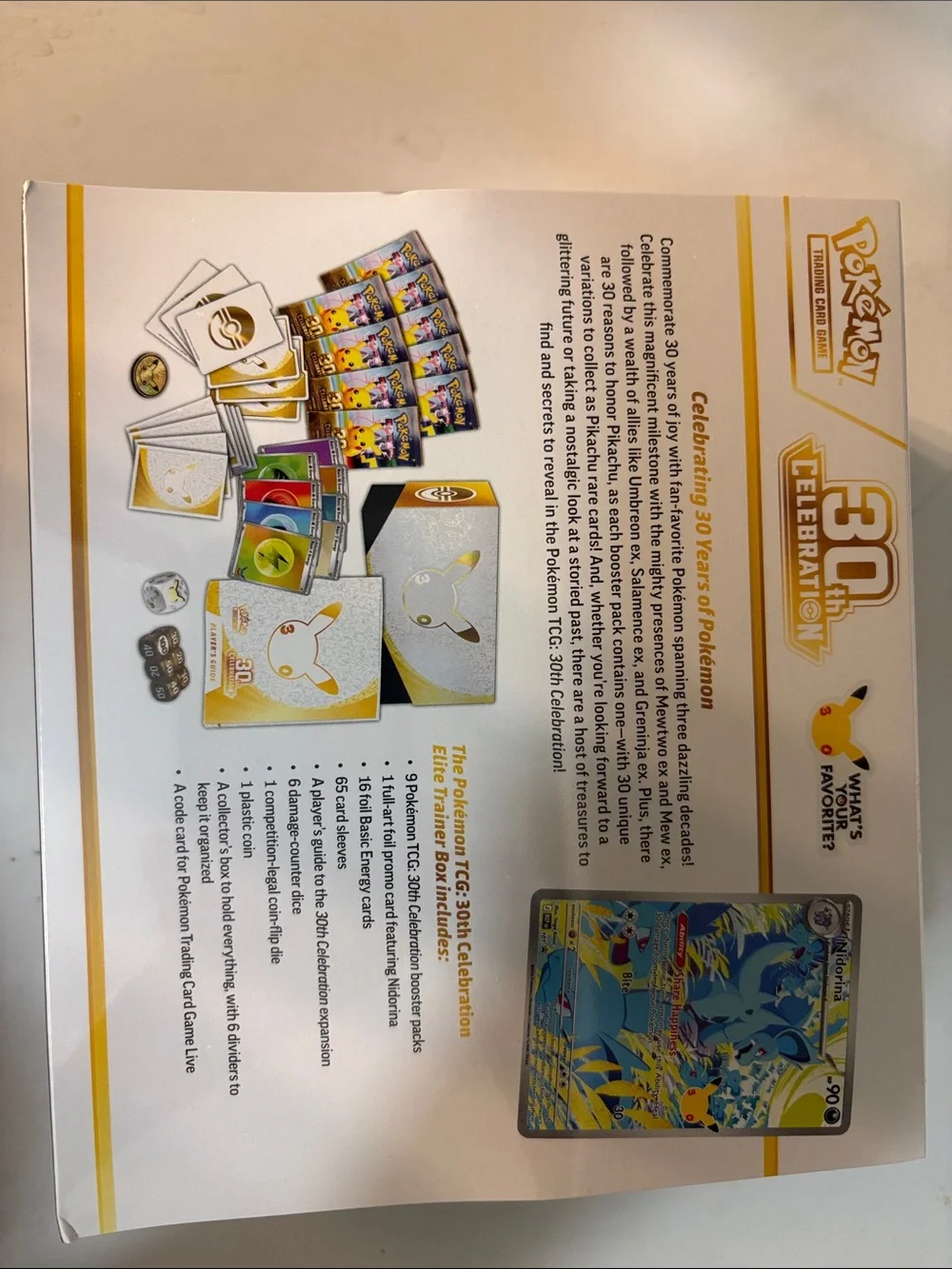Elite Trainer Box - 30th Celebration Yellow SEALED